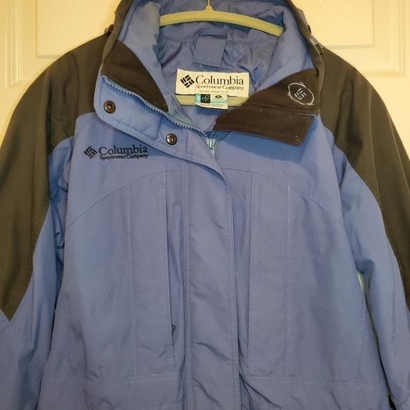 Womens Columbia Sz S Double Wammy Interchange 2-N-1 Blue Gray Ski Winter Jacket - Picture 5 of 16